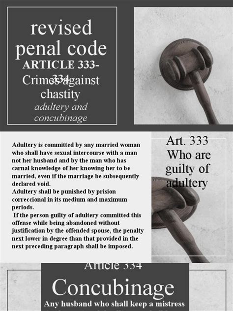 art 334 revised penal code|C1: Adultery & Concubinage [Art. 333.